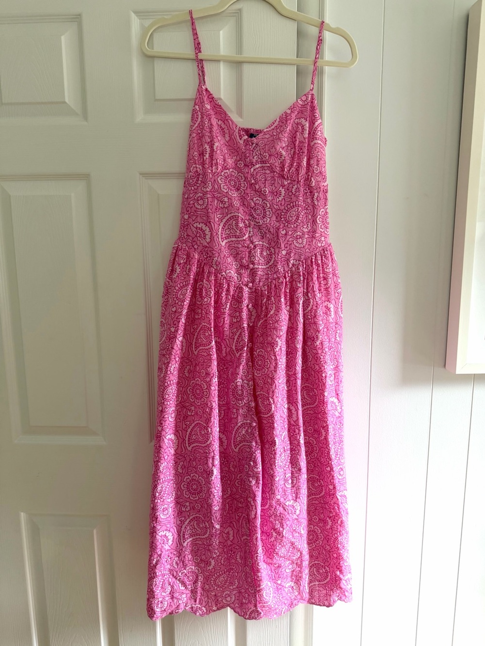 NWT Roller Rabbit Target Pink Paisley Midi Dress Sz Small